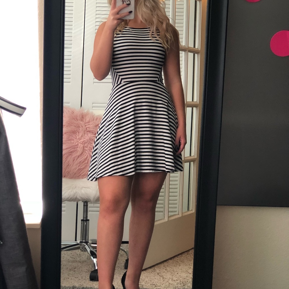 Stripped mini dress